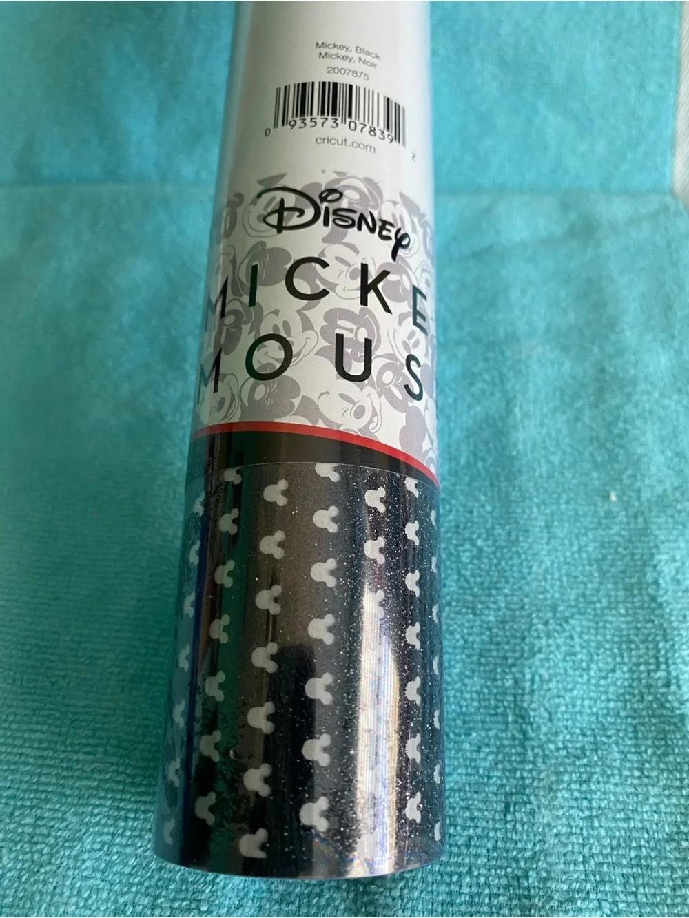 Cricut Disney Glitter Iron On Mesh Transfert Black Noir Mickey Mouse Heads NWT